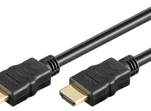 GOOBAY καλώδιο HDMI 2.0 61158 με Ethernet, 4K/60Hz, 18 Gbps, 1.5m, μαύρο