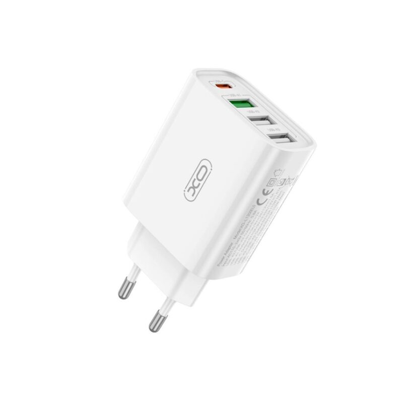 XO L120 ΦΟΡΤΙΣΤΗΣ USB-C 20W/USB-A 18W, 2 ΘΥΡΕΣ USB + 2 ΘΥΡΕΣ PD, ΛΕΥΚΟΣ