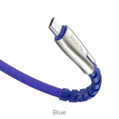 HOCO U58 CORE ΜΕΤΑΛΛΙΚΟ ΚΑΛΩΔΙΟ MICRO USB ΦΟΡΤΙΣΗΣ & DATA 1.2m, ΜΠΛΕ