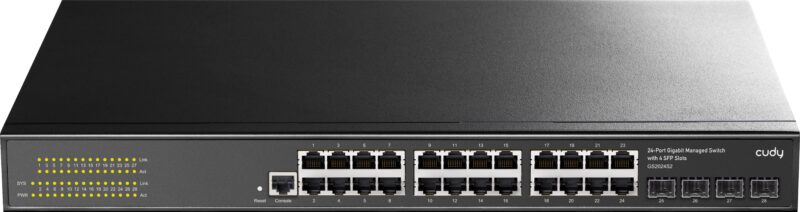 CUDY GS2024S2 24-PORT LAYER 2 MANAGED GIGABIT SWITCH WITH 4 GIGABIT SFP SLOTS