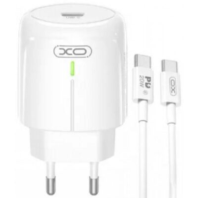 XO L113 ΦΟΡΤΙΣΤΗΣ TYPE C PD ΣΕ TYPE C 20W, 1 ΘΥΡΑ, ΛΕΥΚΟΣ