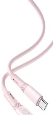 XO NB-Q226B ΚΑΛΩΔΙΟ ΦΟΡΤΙΣΗΣ SILICONE TYPE-C ΣΕ TYPE-C, 60W, ΡΟΖ