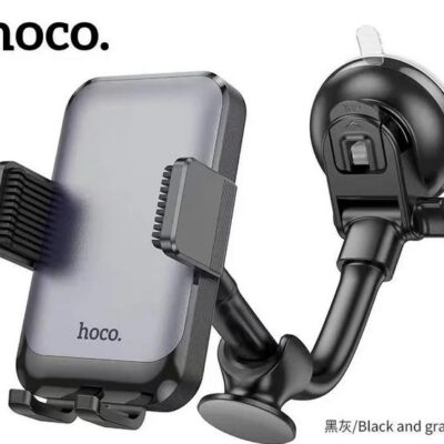 HOCO H27 ΒΑΣΗ ΣΤΗΡΙΞΗΣ ROCK PUSH-TYPE, ΜΕ ΒΕΝΤΟΥΖΑ, ΜΑΥΡΟ/ΓΚΡΙ