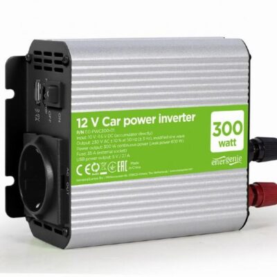 ENERGENIE 12 V INVERTER ΑΥΤΟΚΙΝΗΤΟΥ 300W, 1 SCHUKO, 1 USB2.1A