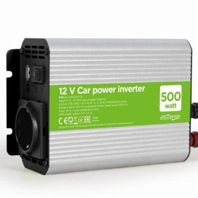 ENERGENIE 12 V INVERTER ΑΥΤΟΚΙΝΗΤΟΥ 500W, 1 SCHUKO, 1 USB2.1A