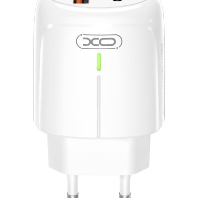 XO L114 ΦΟΡΤΙΣΤΗΣ PD20W/QC18W, ΜΕ ΚΑΛΩΔΙΟ TYPE-C, 1 ΘΥΡΑ USB + 1 ΘΥΡΑ PD, ΛΕΥΚΟΣ