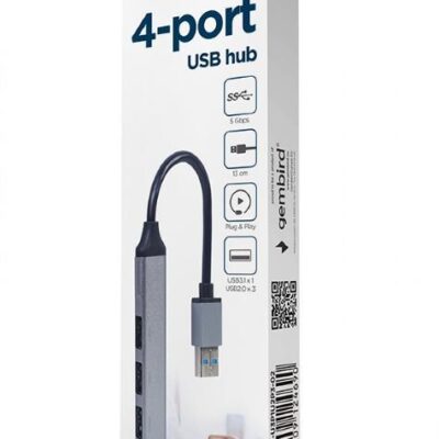 GEMBIRD USB3 HUB, 1USB-A 3.1, 3XUSB-A 2.0