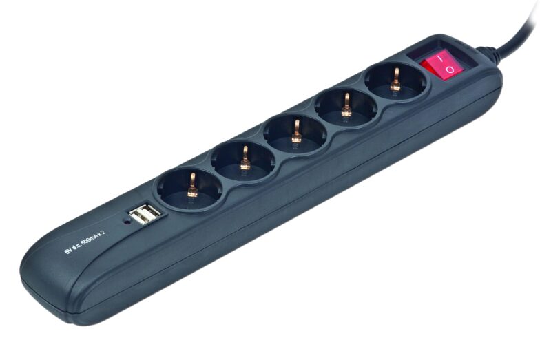 NG ΠΟΛΥΜΠΡΙΖΟ 5 ΘΕΣΕΩΝ ΜΕ USB ΘΥΡΑ SPG5U2