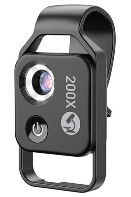 APEXEL φακός μικροσκόπιο APL-MS002 για smartphone κάμερα, 200x zoom, LED