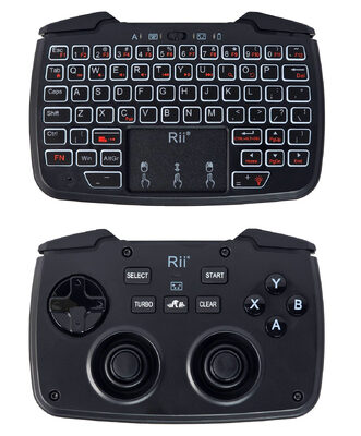 RIITEK ασύρματο gamepad & πληκτρολόγιο RK707, backlit, 2.4GHz, μαύρο