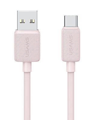 USAMS καλώδιο USB-C σε USB US-SJ688, 3A, 480Mbps, 1m, ροζ