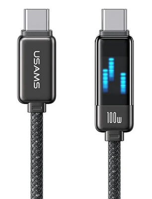 USAMS καλώδιο USB-C SJ744, 100W, 480Mbps, 1.2m, μαύρο
