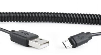 CABLEXPERT ΚΑΛΩΔΙΟ MICRO USB SPIRAL , 1.8m BLACK