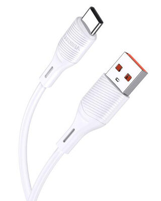 KAKUSIGA καλώδιο USB-C σε USB KSC-953, σιλικόνης, 3A, 480Mbps, 1m, λευκό