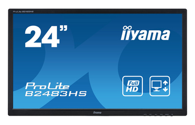 IIYAMA used οθόνη B2483HS LED, 24" Full HD, VGA/HDMI/DisplayPort, χωρίς βάση, Grade A
