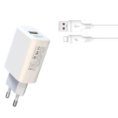 XO L85D  ΦΟΡΤΙΣΤΗΣ QC3.0 18W, 1 ΘΥΡΑ, ΜΕ ΚΑΛΩΔΙΟ TYPE-C