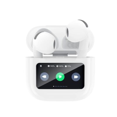 XO X42 ΑΚΟΥΣΤΙΚΑ BLUETOOTH, 6ης ΓΕΝΙΑΣ, ΜΕ ΕΞΥΠΝΗ ΟΘΟΝΗ,TWS, ΛΕΥΚΟ