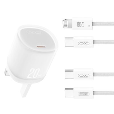 XO L143 ΦΟΡΤΙΣΤΗΣ PD20W, 1 ΘΥΡΑ TYPE-C, ΜΕ ΚΑΛΩΔΙΟ TYPE-C, ΛΕΥΚΟΣ