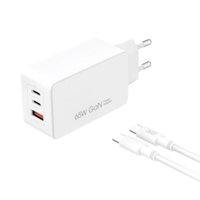 XO CE13 ΦΟΡΤΙΣΤΗΣ 65W GAN ΜΕ ΚΑΛΩΔΙΟ PD ΣΕ TYPE-C, ΛΕΥΚΟ