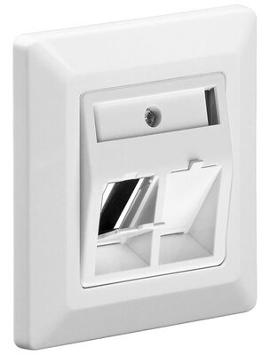 GOOBAY πρίζα τοίχου για 2x keystone jacks 95902, 80x80mm, λευκό