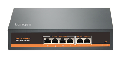 LONGSE PoE switch HT42FA με 4x LAN & 2x WAN θύρες, 10/100Mbps