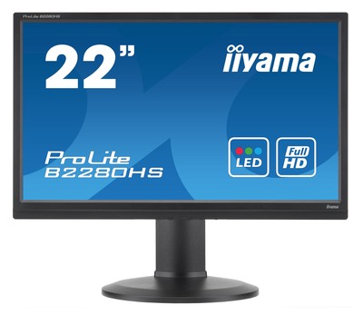 IIYAMA used οθόνη B2280HS LED, 22" 1920x1080, VGA/HDMI/DVI, Grade A
