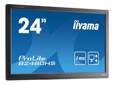 IIYAMA used οθόνη B2480H LED, 24" 1920x1080, VGA/DVI/HDMI, χωρίς βάση, Grade A