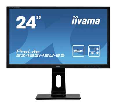 IIYAMA used Οθόνη B2483HSU LED, 24" 1920x1080, VGA/DVI/DisplayPort, Grade A