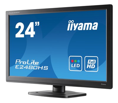 IIYAMA used οθόνη E2480HS LED, 24" 1920x1080, VGA/DVI/DisplayPort, Grade B