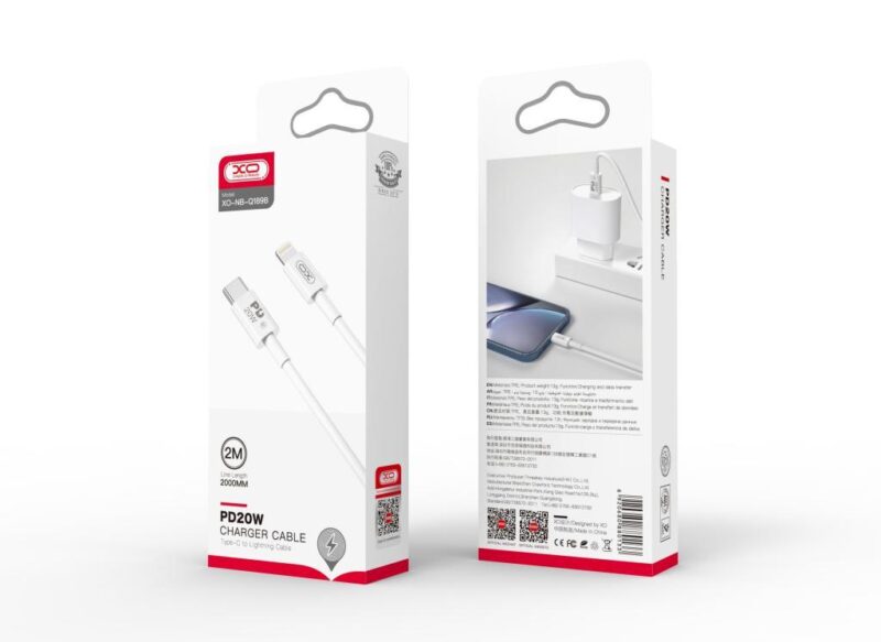 XO NB-Q189B ΚΑΛΩΔΙΟ ΦΟΡΤΙΣΗΣ 20W Charger Cable PD ΣΕ LIGHTNING, 2m - Image 3