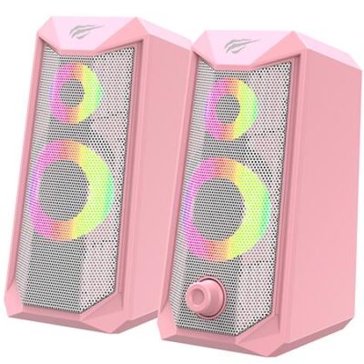 HAVIT SK202  ΗΧΕΙΑ 2.0, USB 2.0, ΜΕ LED, ΡΟΖ
