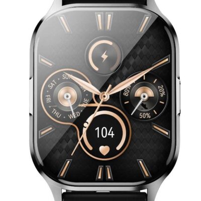 XO J10 AMOLED SCREEN STAR MIST MAGNETIC SQUARE SMART WATCH, CALL FUNCTION, ΜΑΥΡΟ