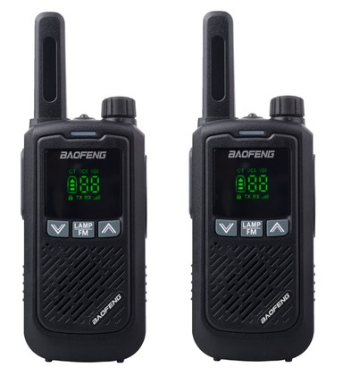 BAOFENG σετ ασύρματοι πομποδέκτες BF-T17, PMR, 0.5W, μαύρο, 2τμχ