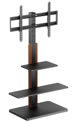 POWERTECH βάση τηλεόρασης δαπέδου PT-1422, 32-75", έως 40kg, με ράφια