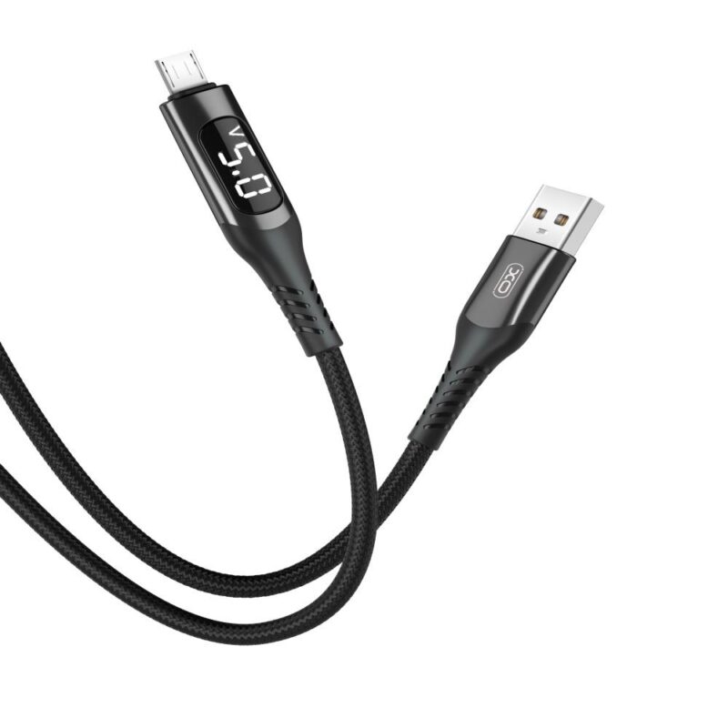 XO NB162 ΚΑΛΩΔΙΟ ΦΟΡΤΙΣΗΣ 2.4A ΜΕ ΟΘΟΝΗ FOR MICRO 1M ΜΑΥΡΟ - Image 2