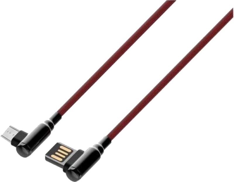 LDNIO ΚΑΛΩΔΙΟ ΦΟΡΤΙΣΗΣ LC421 ΓΩΝΙΑΚΟ ΒΙΣΜΑ MICRO USB, ΚΟΚΚΙΝΟ - Image 2