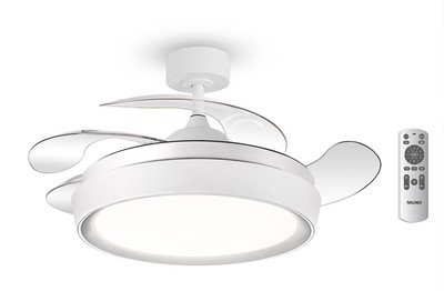BRUNO ανεμιστήρας οροφής με LED φως BRN-0227, AC 82W, 42", Φ107x47εκ, λευκός