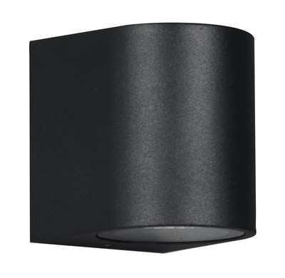 POWERTECH φωτιστικό τοίχου HLL-0187 για GU10 λάμπα, μεταλλικό, IP65, μαύρο