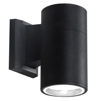 POWERTECH φωτιστικό τοίχου HLL-0189 για GU10 λάμπα, μεταλλικό, IP65, μαύρο