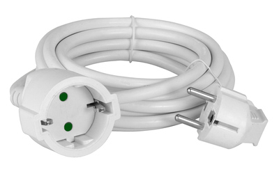 POWERTECH μπαλαντέζα ρεύματος PT-889, 1x schuko, 16A, 5m, λευκή