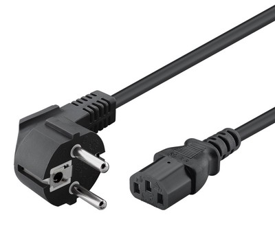 POWERTECH καλώδιο τροφοδοσίας CAB-P028, 3x 0.50mm, 1.5m, μαύρο, 10τμχ - Image 2