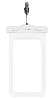 USAMS αδιάβροχη θήκη smartphone US-YD011, έως 7", IPX8, λευκή