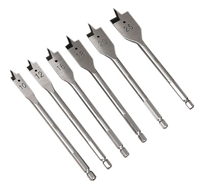 DELI σετ τρυπάνια φτερού DH-MBZ006-ED1 για ξύλο, χάλυβας άνθρακα, 10/12/16/18/20/25mm, εξάγωνο, 6τμχ