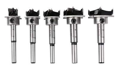 DELI σετ τρυπάνια μεντεσέ DH-MKK005-ED1 για ξύλο/πλαστικό, TCT λεπίδα, 15-35mm, 5τμχ