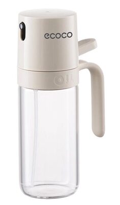 ECOCO γυάλινο δοχείο λαδιού E24235 με ψεκαστήρα, 250ml, γκρι
