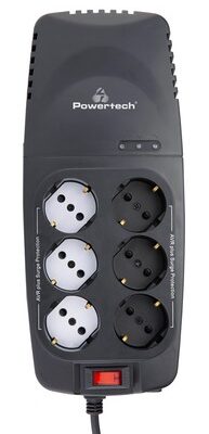 POWERTECH σταθεροποιητής ρεύματος PT-1496, 2000VA/1000W, 6x schuko