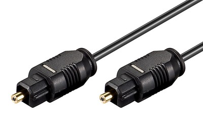 GOOBAY καλώδιο ήχου Toslink 50216, gold plated, 2.2mm, 1m, μαύρο