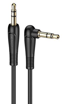 KAKUSIGA καλώδιο ήχου 3.5mm KSC-521, AUX, 90°, HiFi 1m, μαύρο