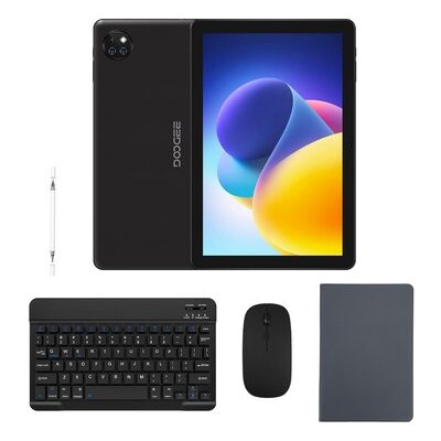 DOOGEE tablet T10W με πληκτρολόγιο/ποντίκι/στυλό αφής/θήκη, 10.1", 4/128GB, 4G, Android 14, 8000mAh, μαύρο