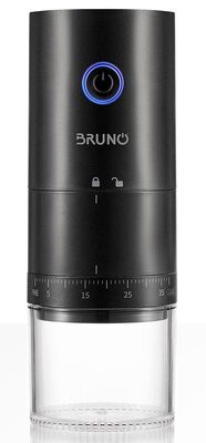 BRUNO ηλεκτρικός μύλος καφέ BRN-0256, επαναφορτιζόμενος, με 39 επίπεδα άλεσης, μαύρος